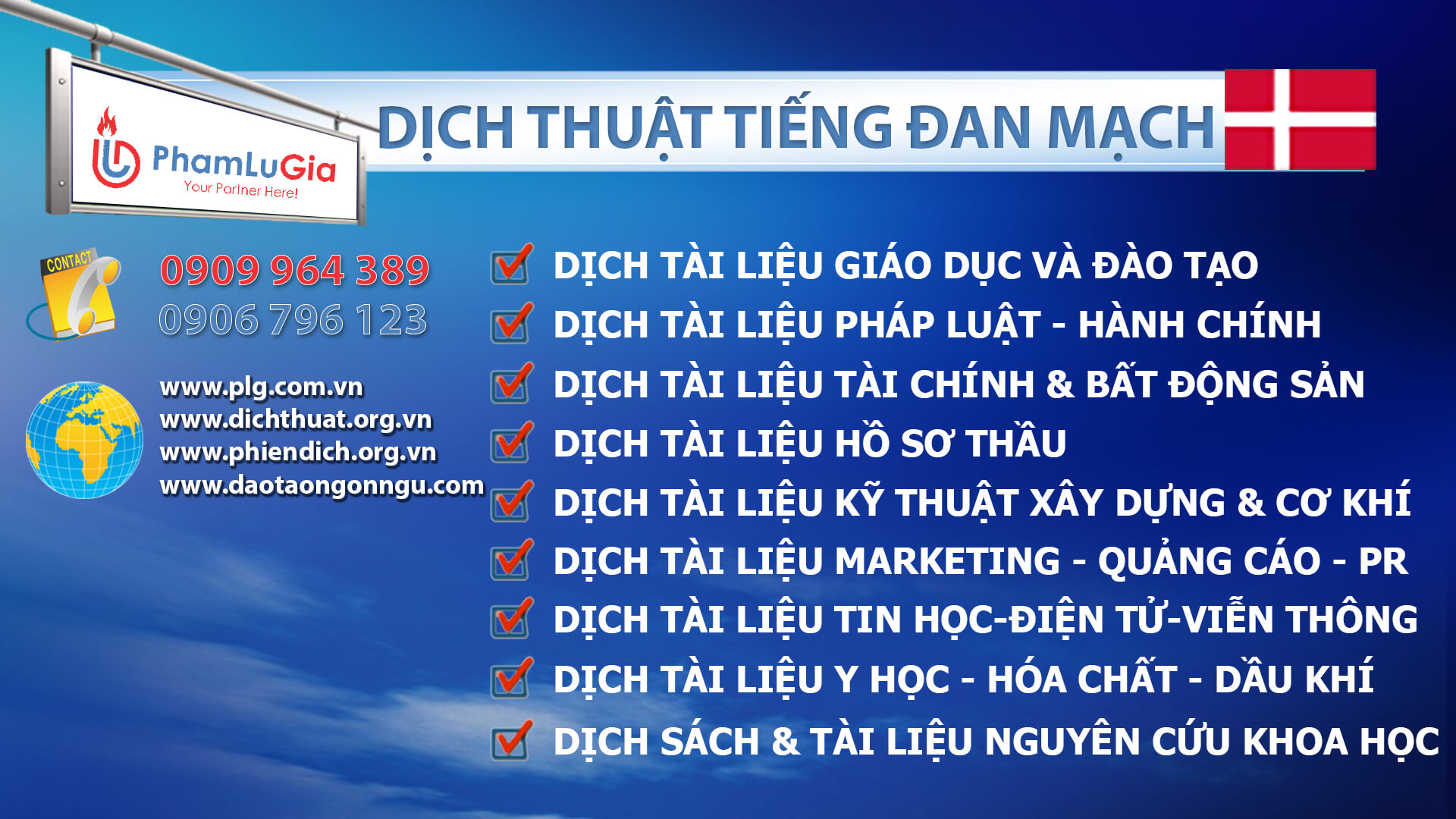 Dịch thuật tiếng Đan Mạch chuyên nghiệp