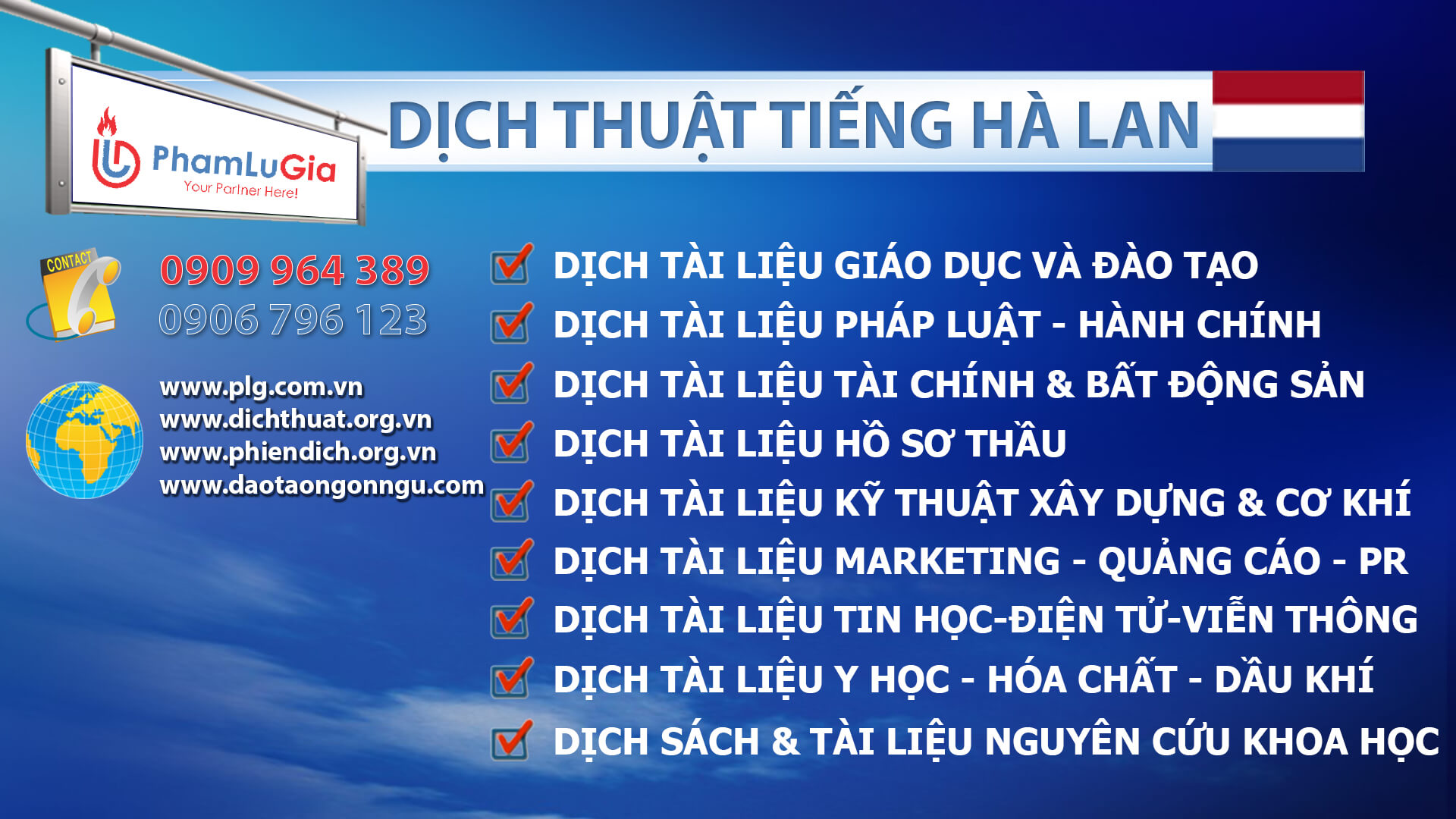 Dịch thuật tiếng Hà Lan chuyên ngành